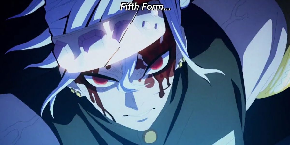 Demon Slayer Tengen Uzui uses Fifth Form