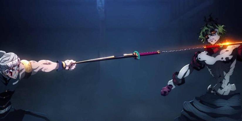 Demon Slayer Tengen Uzui uses his physical strength