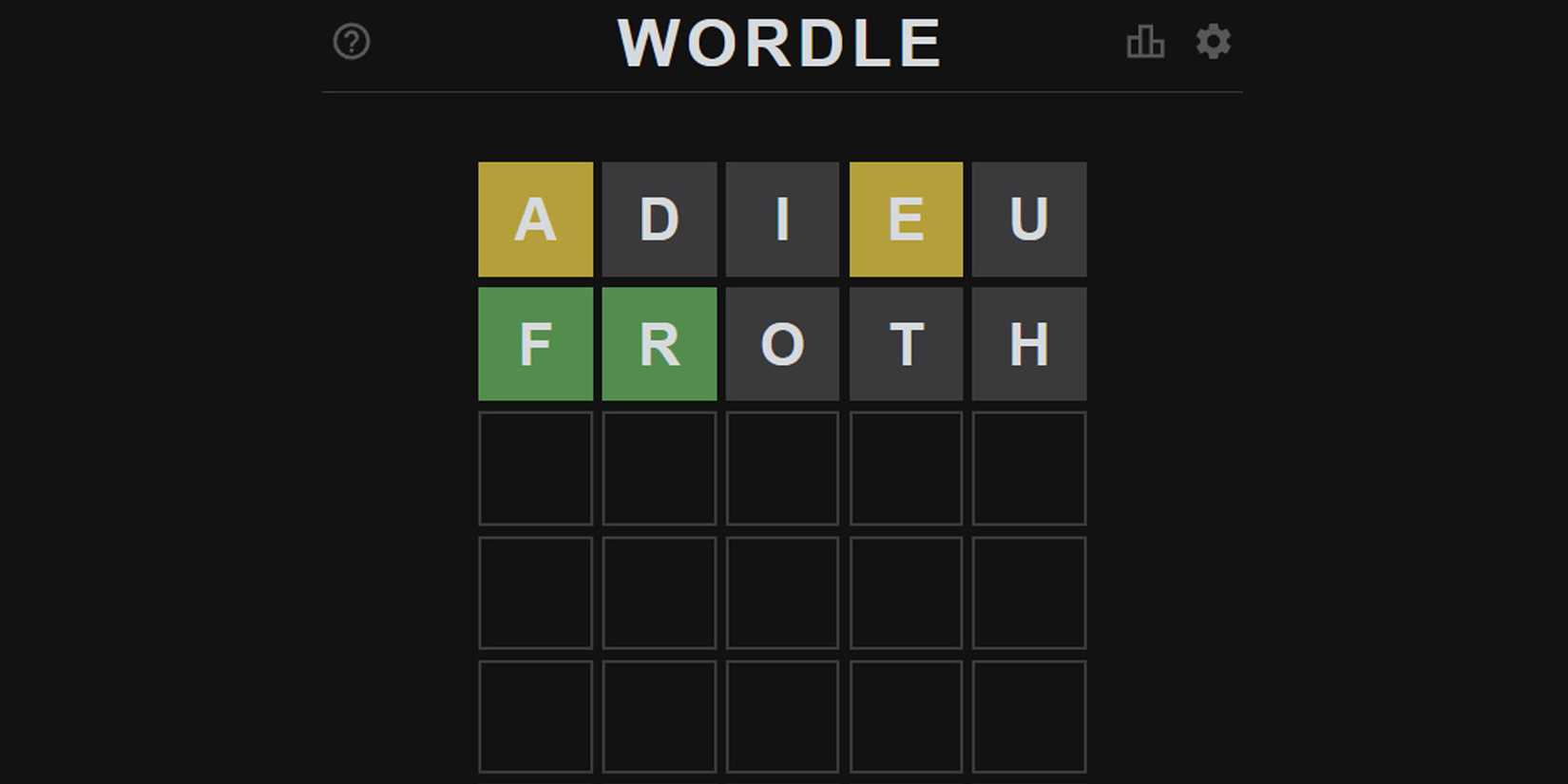 Testing a second word in Wordle