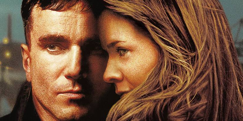 Closeup of Daniel Day-Lewis and his co-star in The Boxer