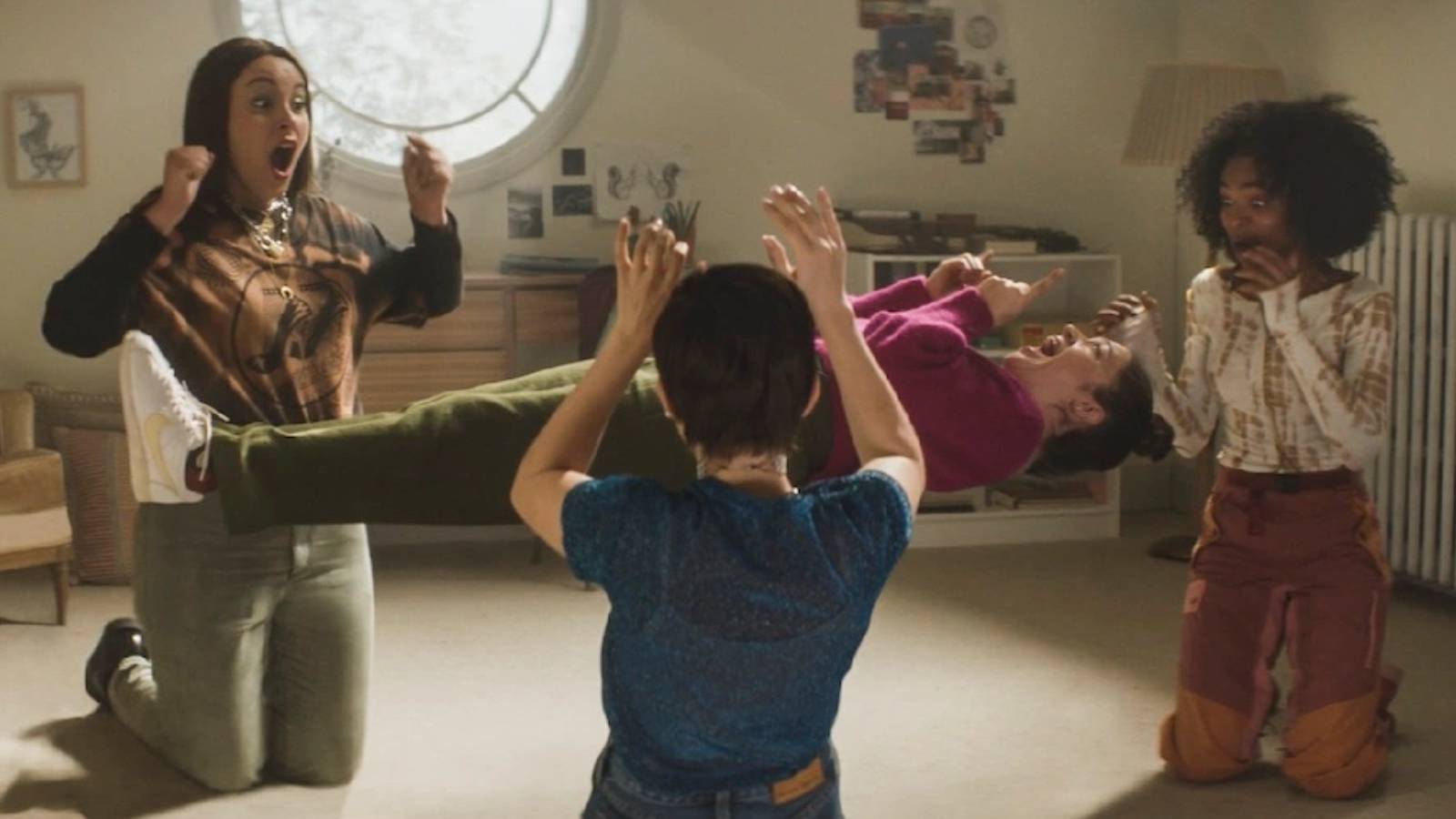 Cailee Spaeny, Gideon Aldon, Lovie Simone, and Zoey Luna in The Craft: Legacy