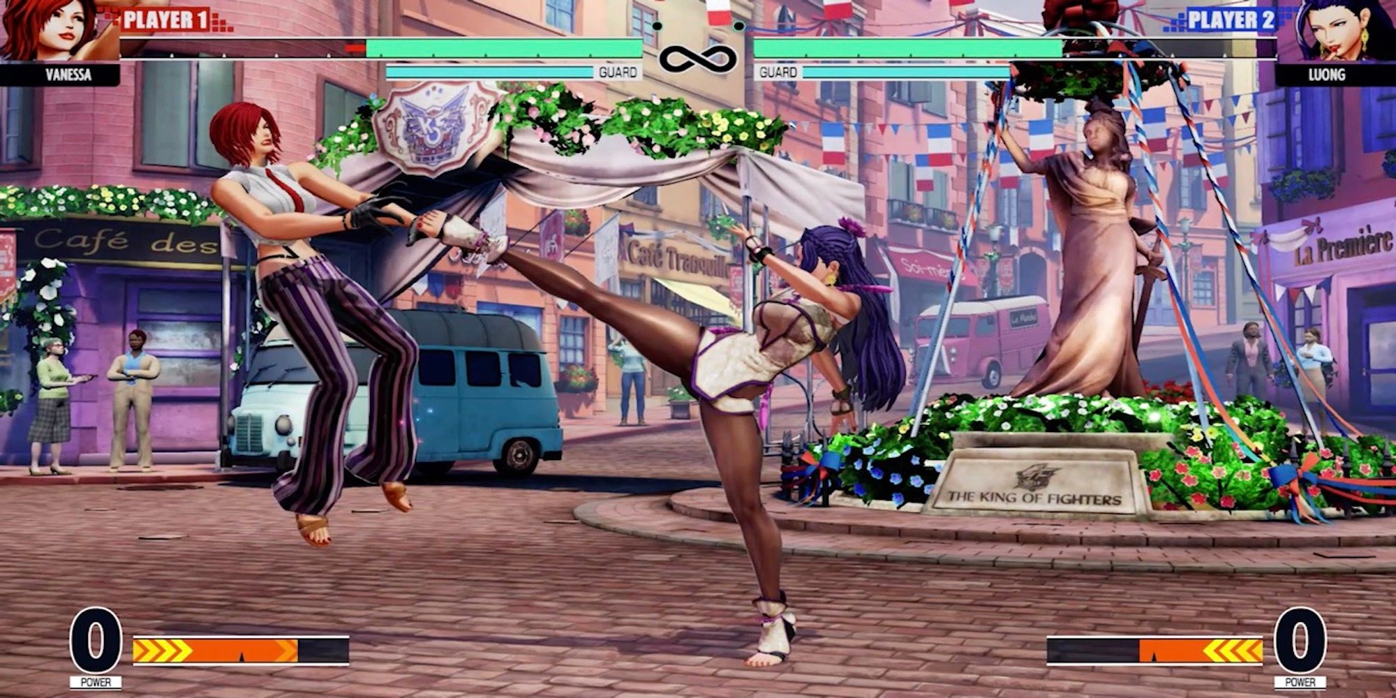 Fighting a match in The King of Fighters 15