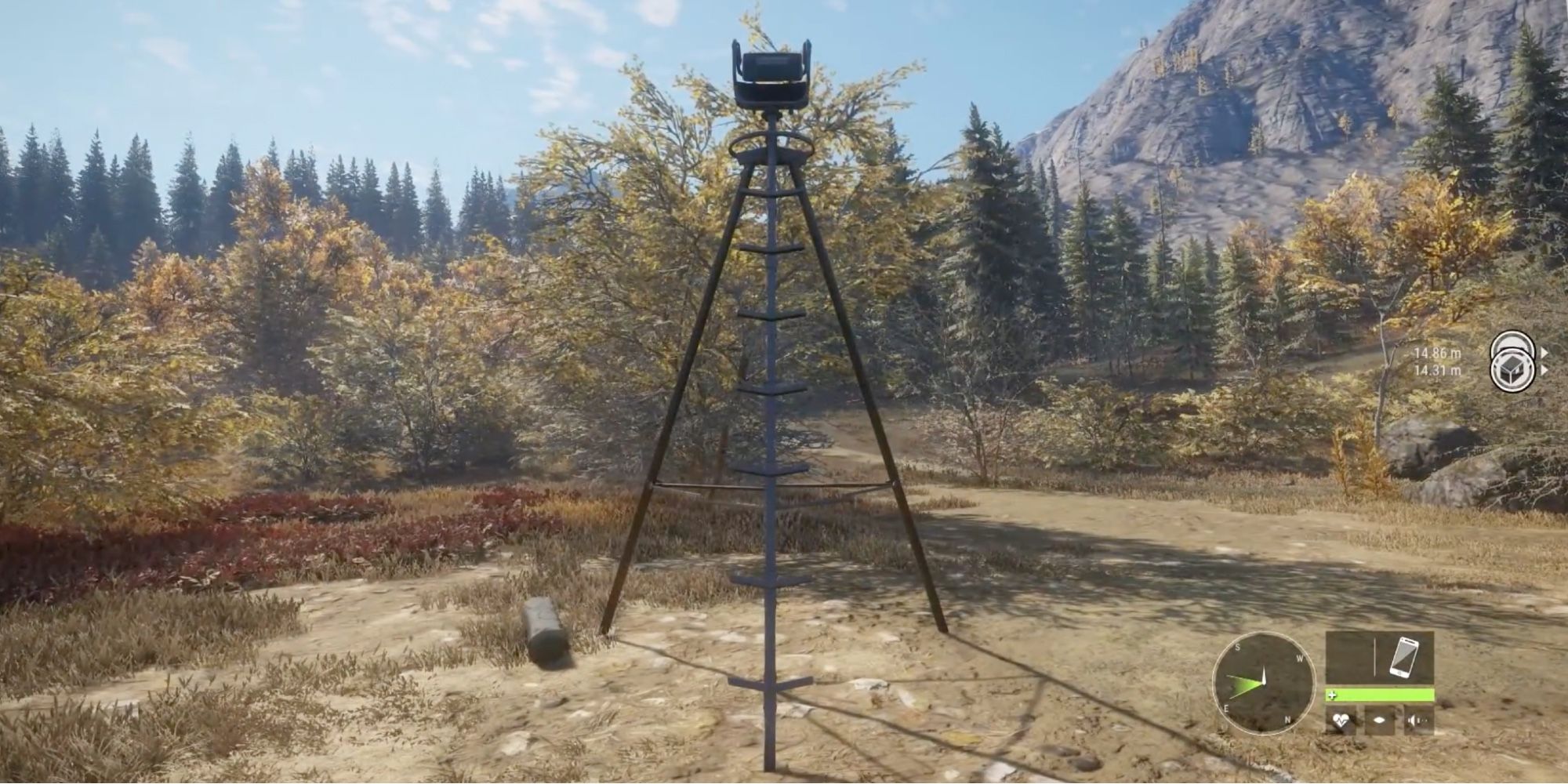 TheHunter - Call of the Wild - Setup Tripod Stands Across The Map - Player places a tripod on the ground