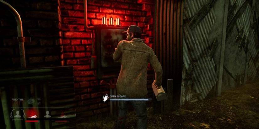 Dead by Daylight Survivor Ace leaving through exit gate