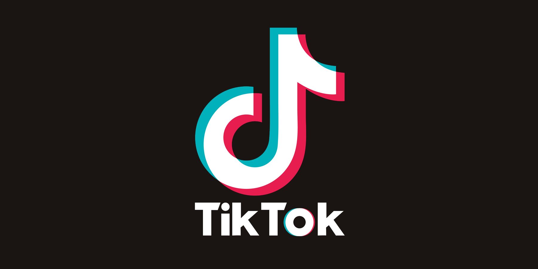 TikTok logo on black