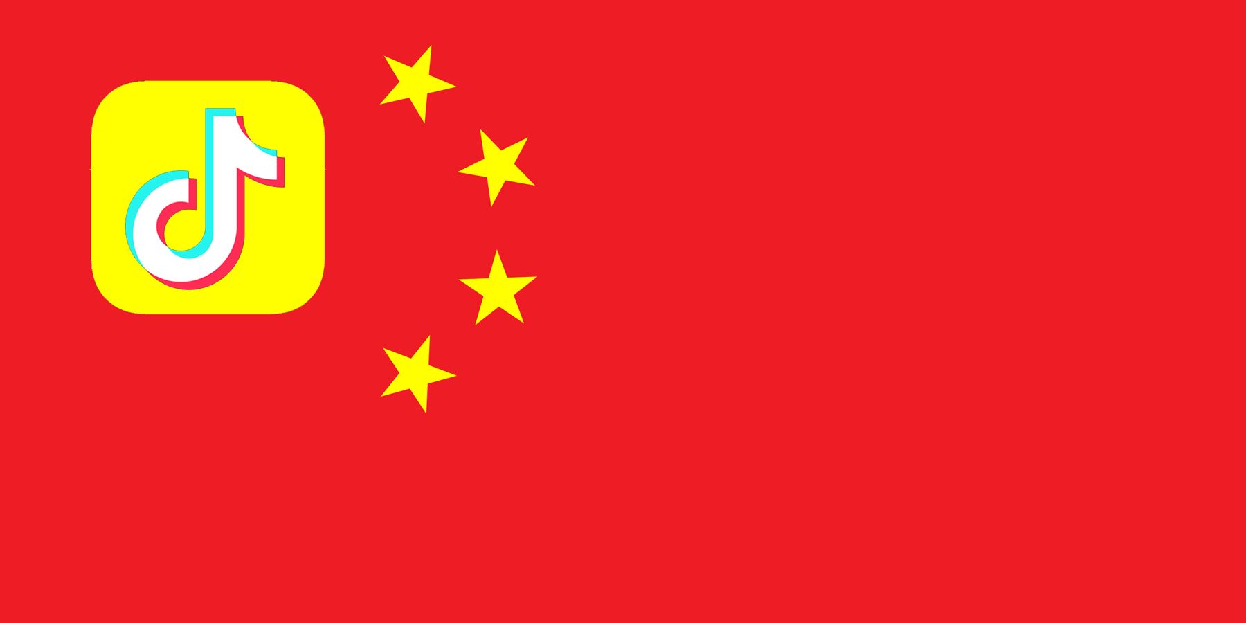 TikTok logo Chinese Flag