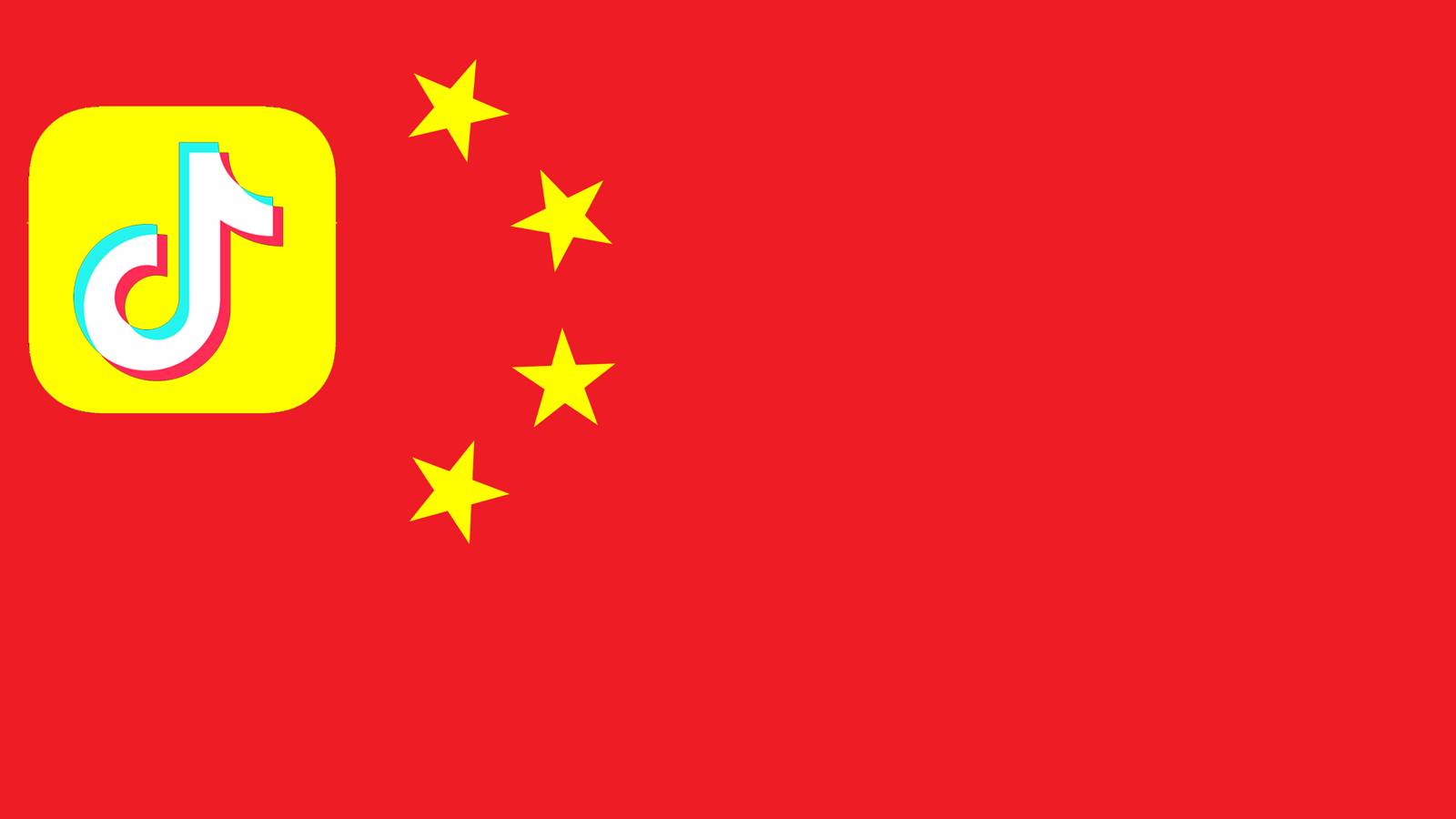 TikTok logo Chinese Flag