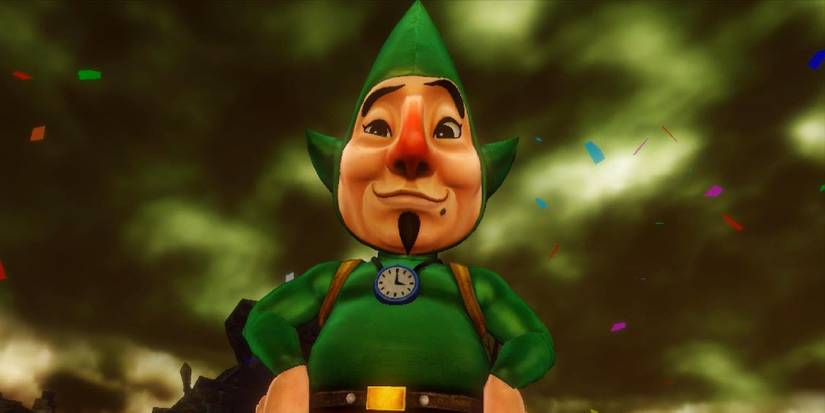 Tingle smiling at the camera in Hyrule Warriors