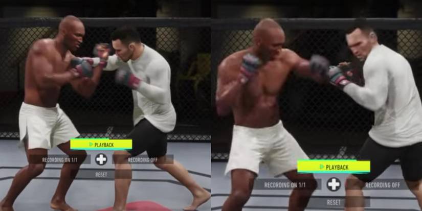 UFC 4 Usman blocks and lands the hook counter