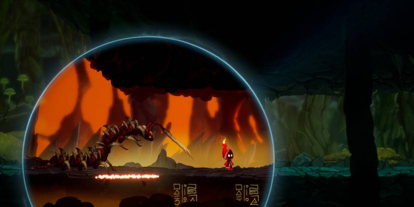 Unbound - A player using portals.