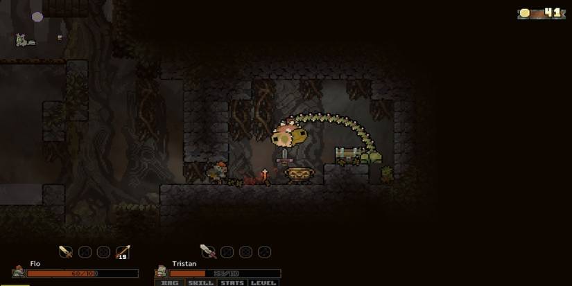 Fighting enemies in Vagante