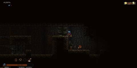 Fighting enemies in Vagante