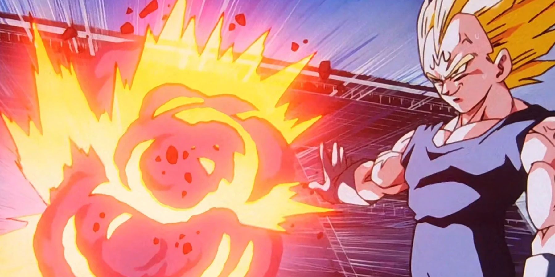 Vegeta using Big Bang Attack in Dragon Ball