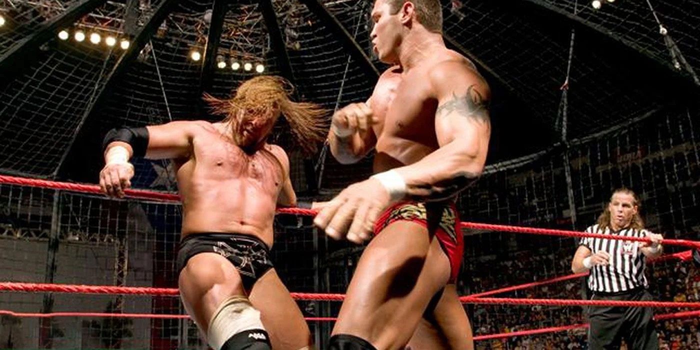 Рэнди Ортон дает пощечину Triple H, а также Шон Майклз