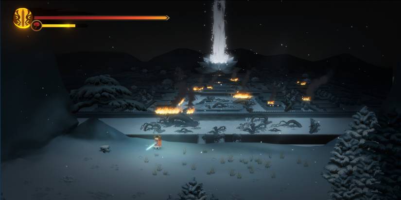 Warm Snow - Looking out at the horizon of light.