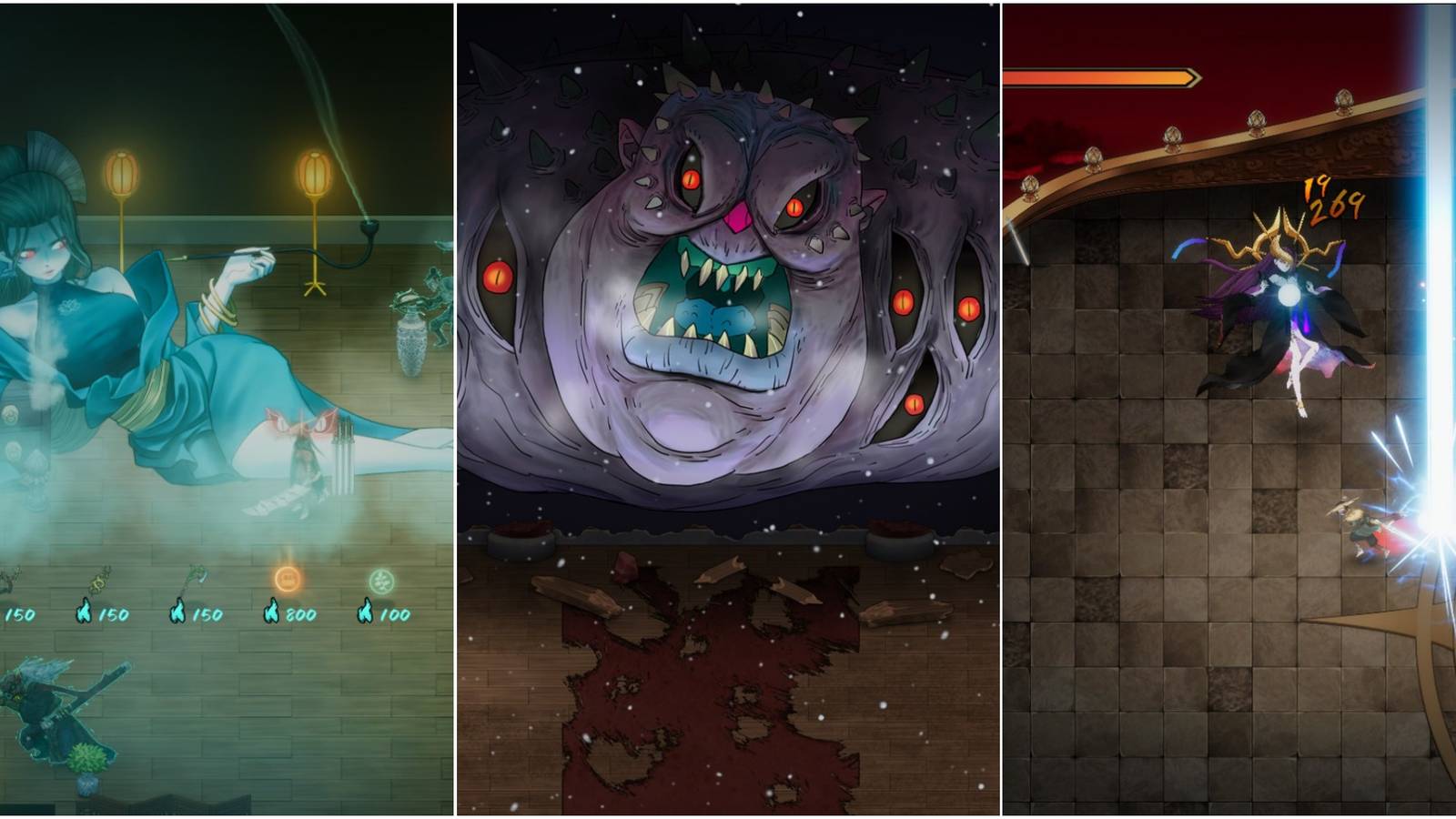 Warm Snow - A joined image of three enemies together.