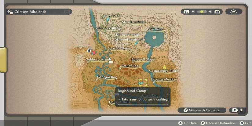 pokemon legends arceus crimson mirelands map