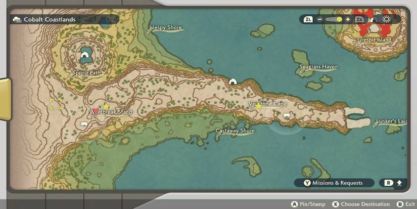 pokemon legends arceus cobalt coastlands map