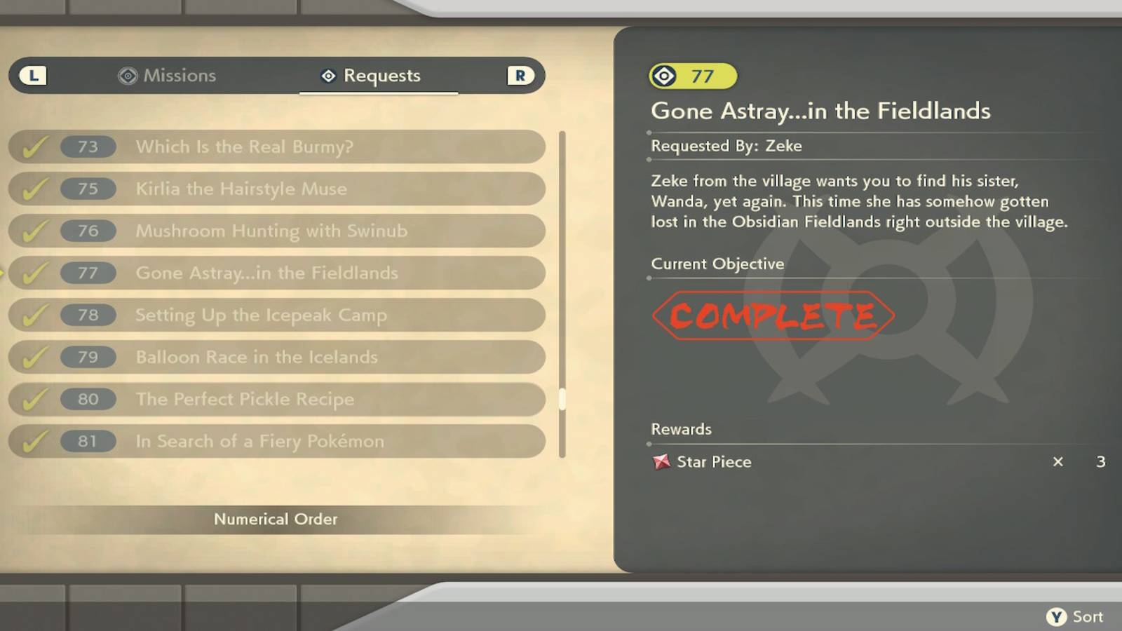 pokemon legends arceus requests