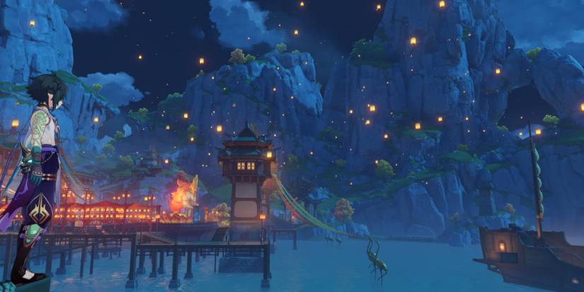 Xiao during Lantern Rite in Genshin Impact
