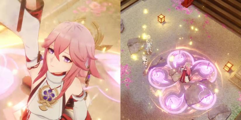 Yae Miko conducting a ritual