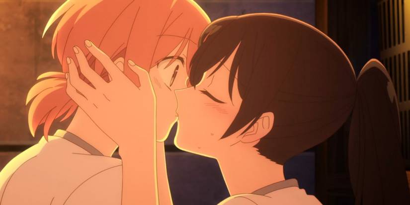 Yagate Kimi Ni Naru - The main characters share a kiss.