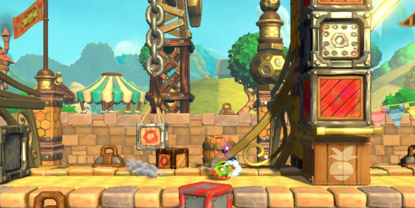 Yooka Laylee - Yooka doing a roll.