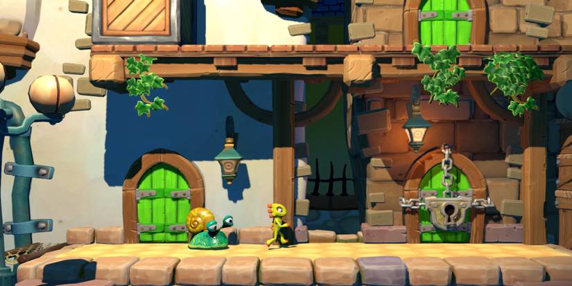 Yooka Laylee - Yooka is walking without Laylee.