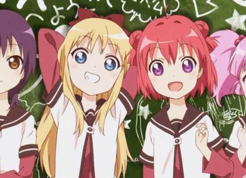 Yuru Yuri - The four main characters standing together.