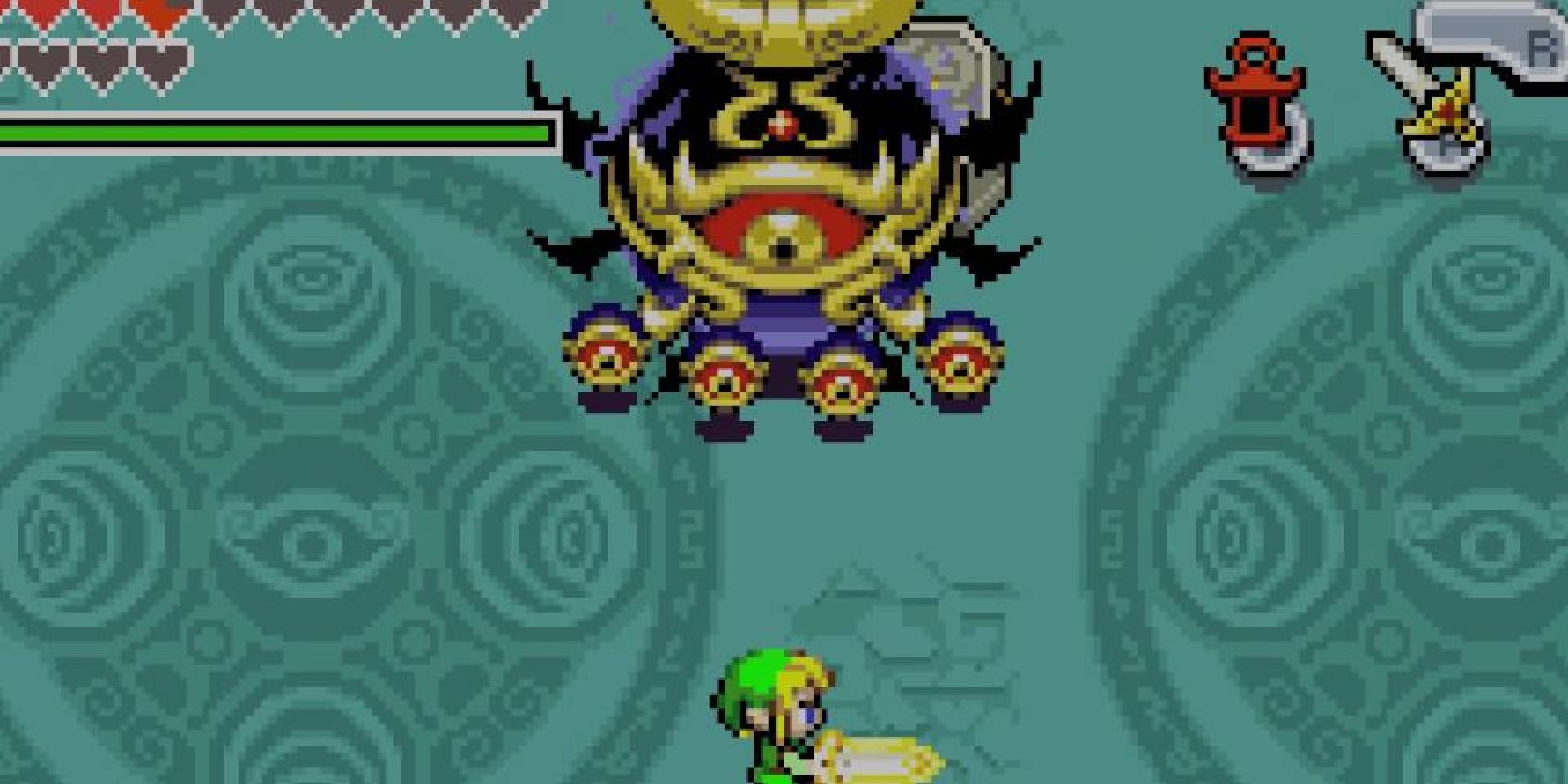 Link fighting Vaati's Wrath in The Minish Cap