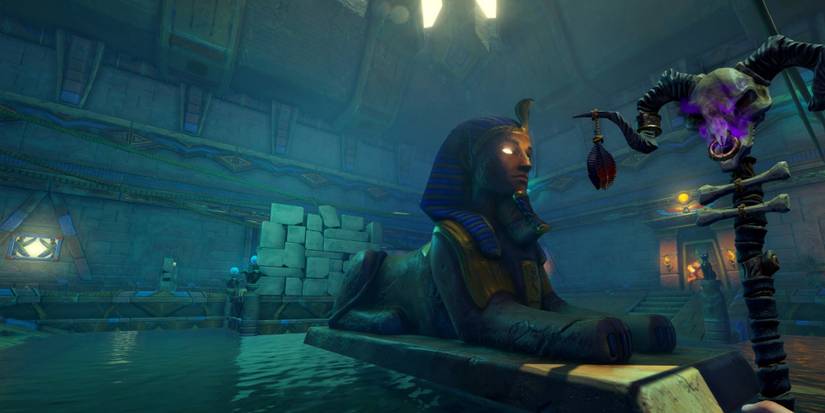 Ziggurat 2 - The player finds a sphinx.