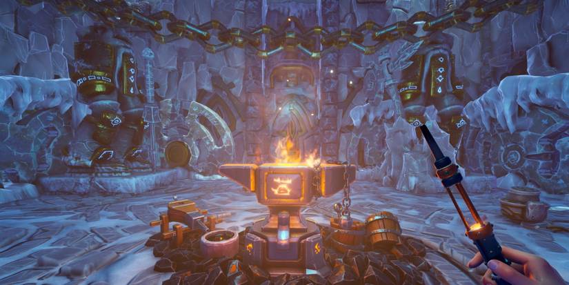 Ziggurat 2 - The player approaches an anvil.