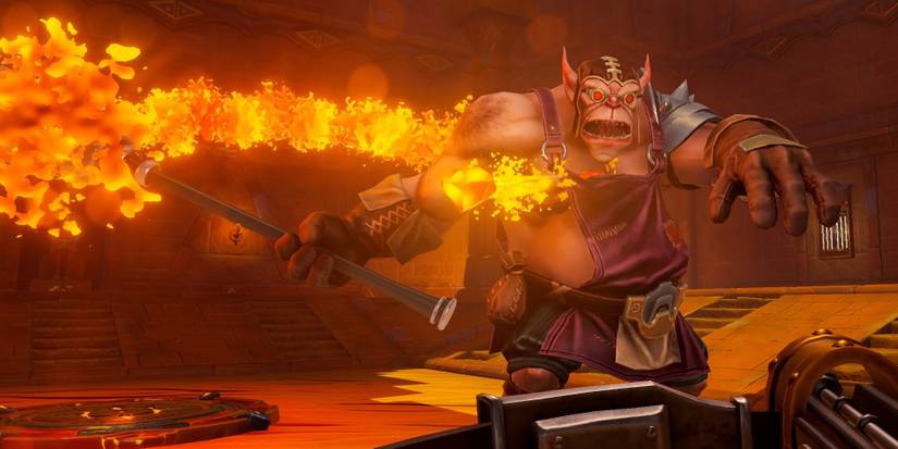 Ziggurat 2 - A large enemy wielding fire.