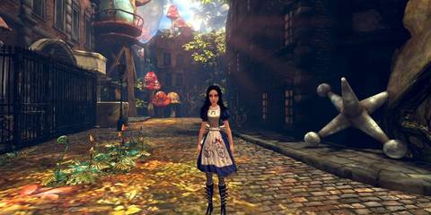 Alice traveling through Wonderlands in Alice: Madness Returns