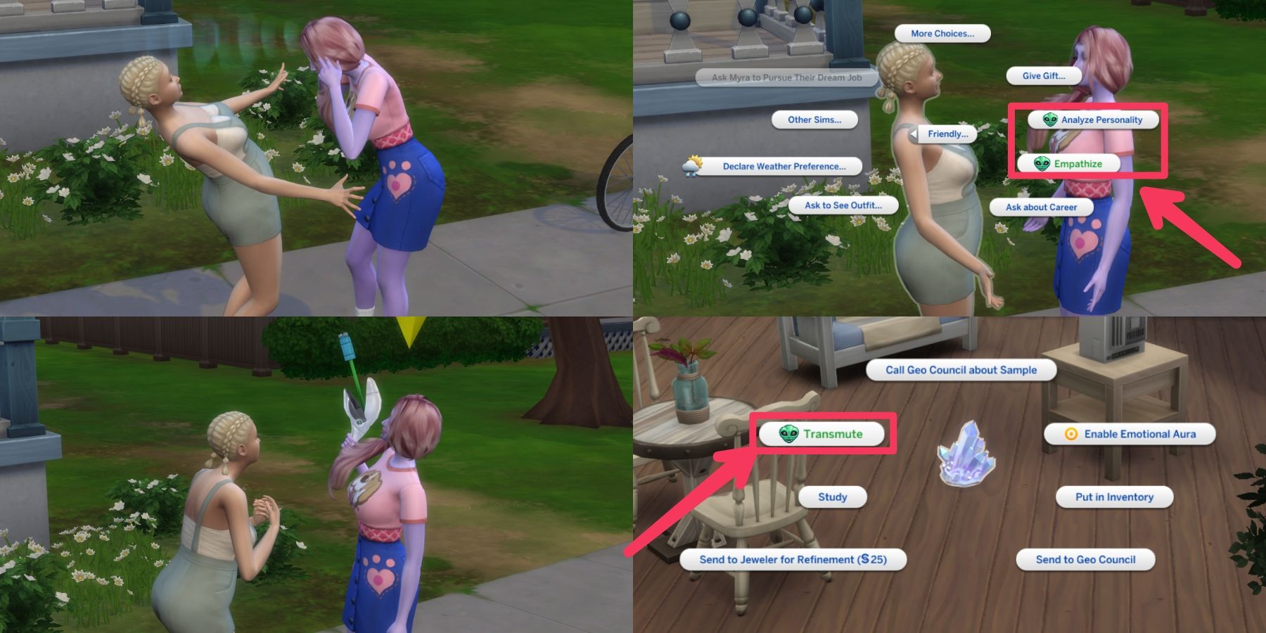 khả năng và tương tác của người ngoài hành tinh trong sims 4