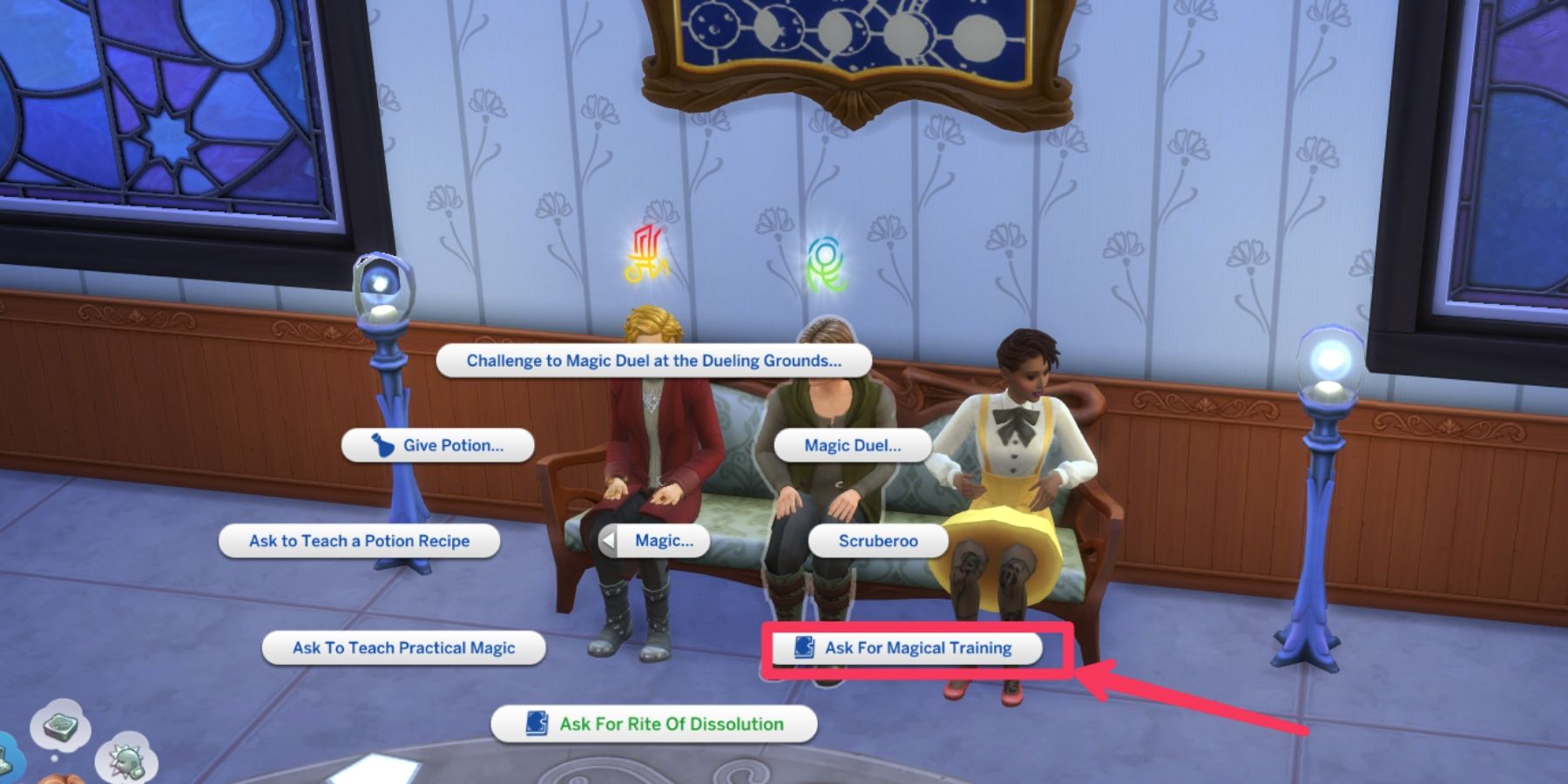 asking for help from a sage in the sims 4