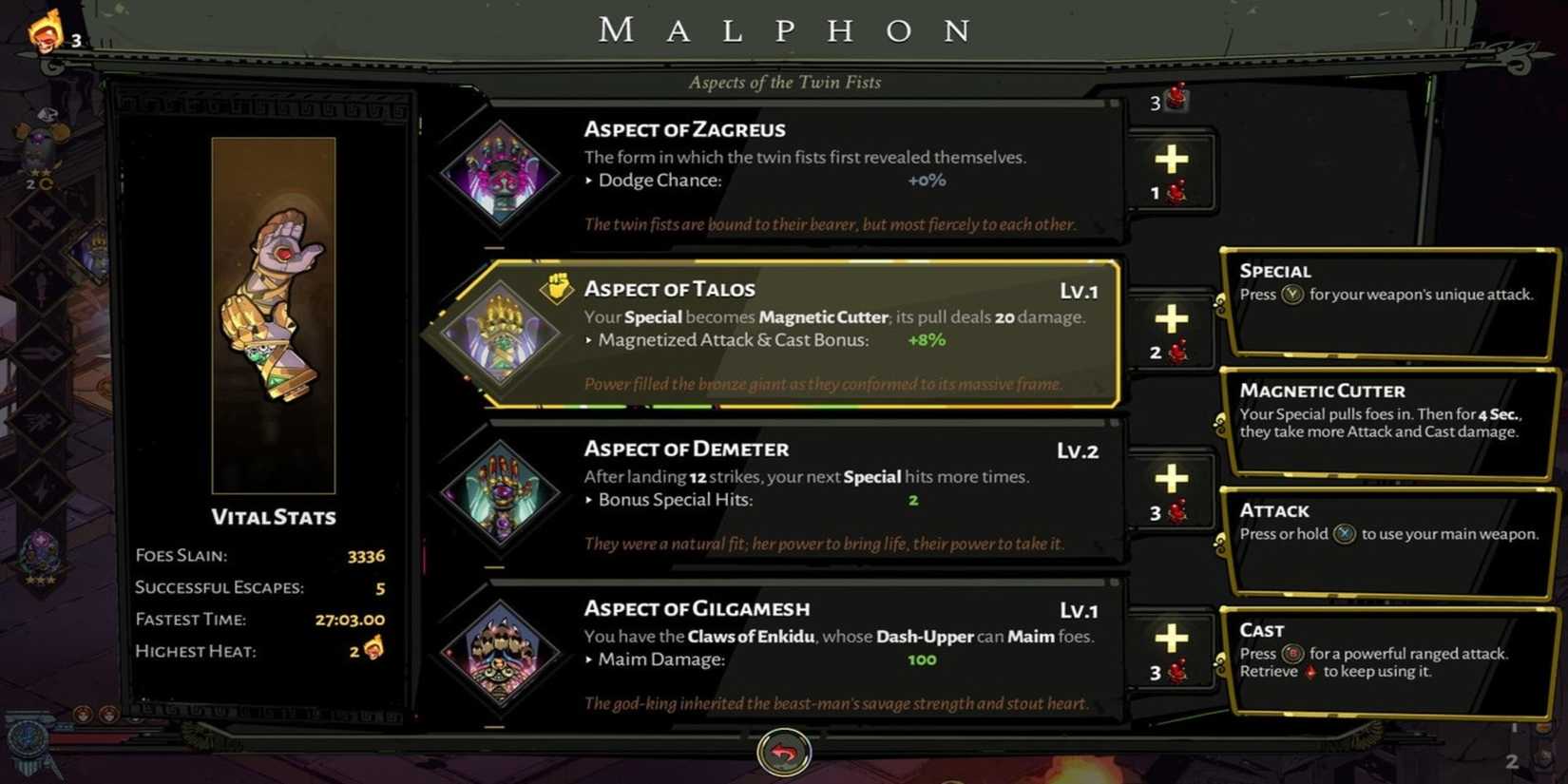 aspect of talos in hades