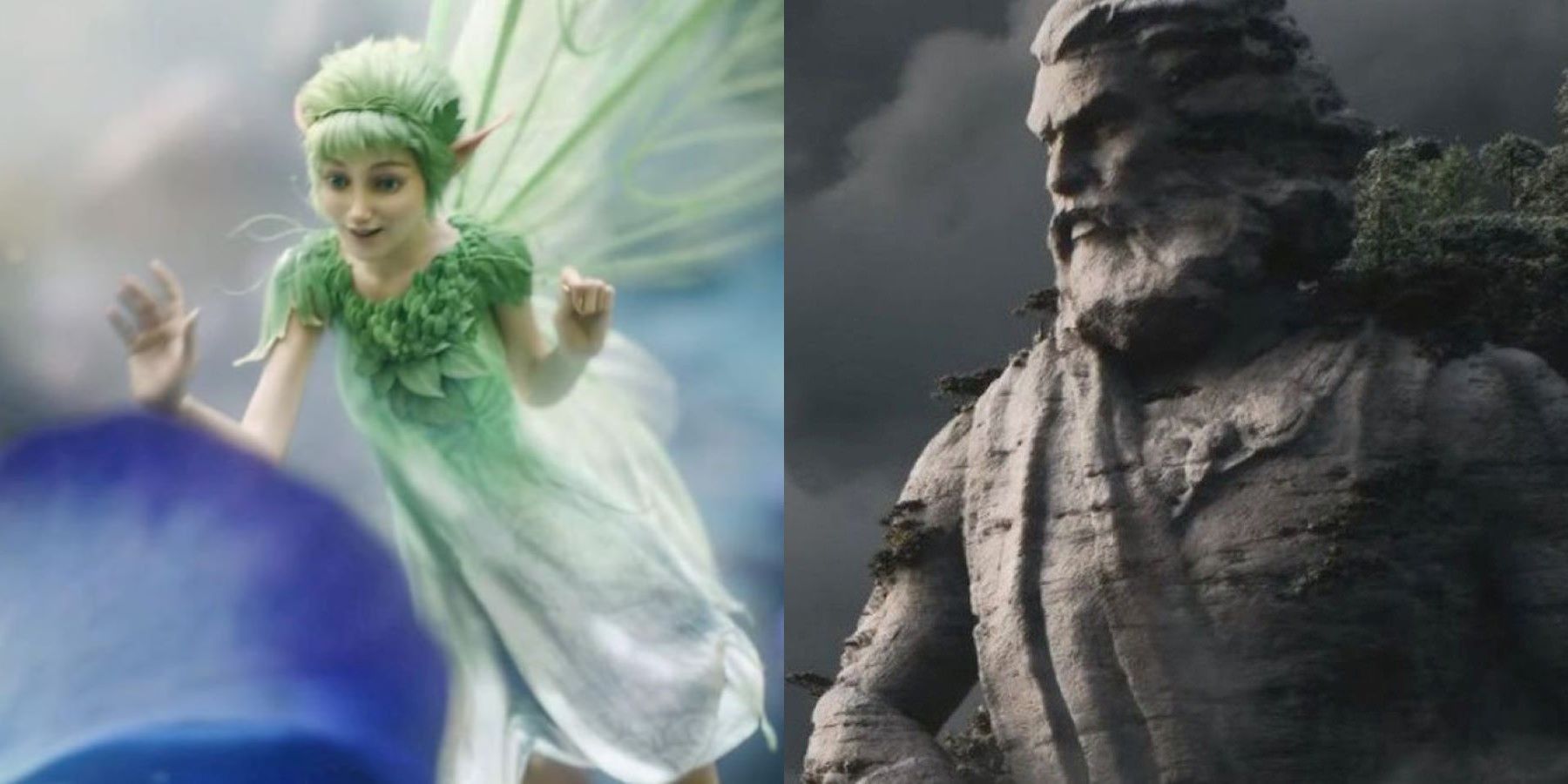 The fairy from the Fable 4 reveal trailer and the statue from Avowed