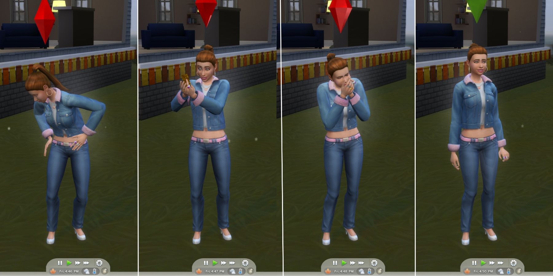 baby Ariel finding food in her pockets in the sims 4