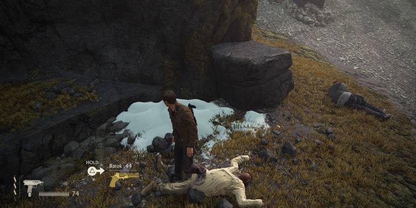 bartok .44 uncharted 4 picking up from a dead enemy