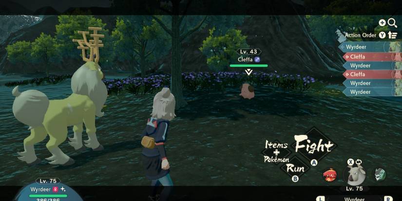 battling cleffa pokemon legends arceus