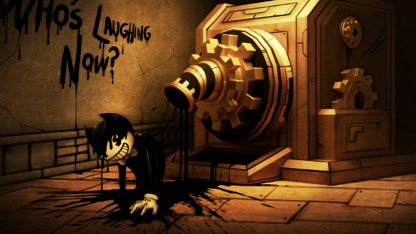 bendy and the ink machine inked bendy crawls out of ink machine feature