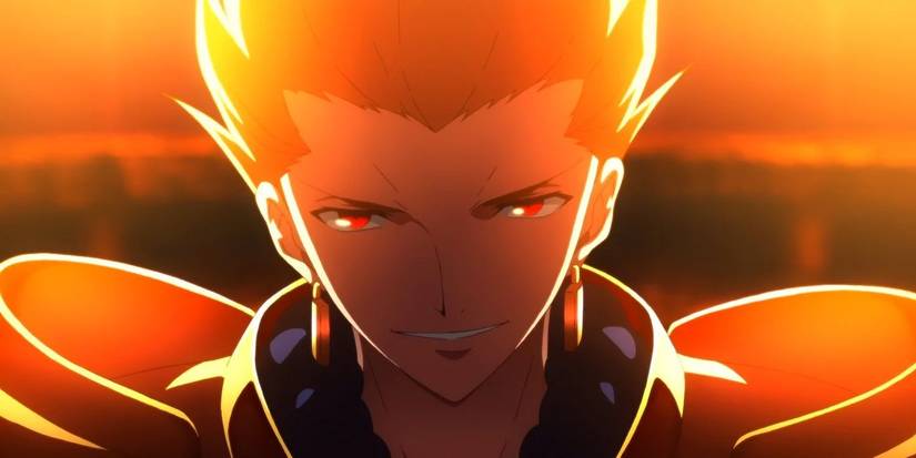 Gilgamesh smiling like a villain in Fate/Zero