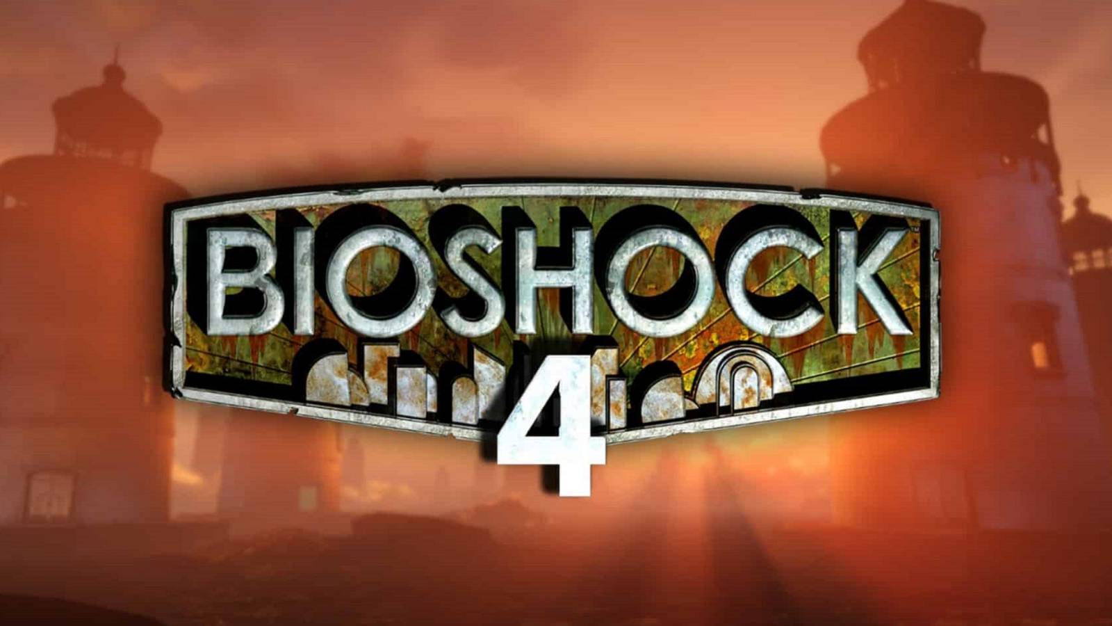 Image showing a possible BioShock 4 logo with some lighthouses in the background.