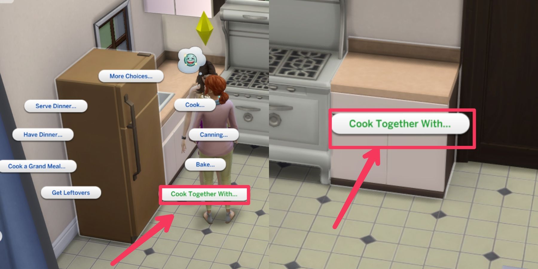 cook together option in the sims 4