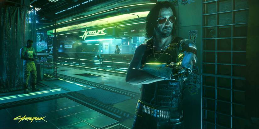 Cyberpunk 2077 Johnny Silverhand at the Afterlife