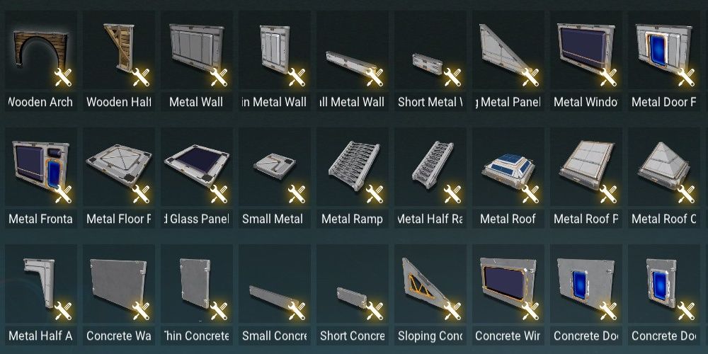Different Construction Blueprints Players Can Unlock in No Man's Sky.
