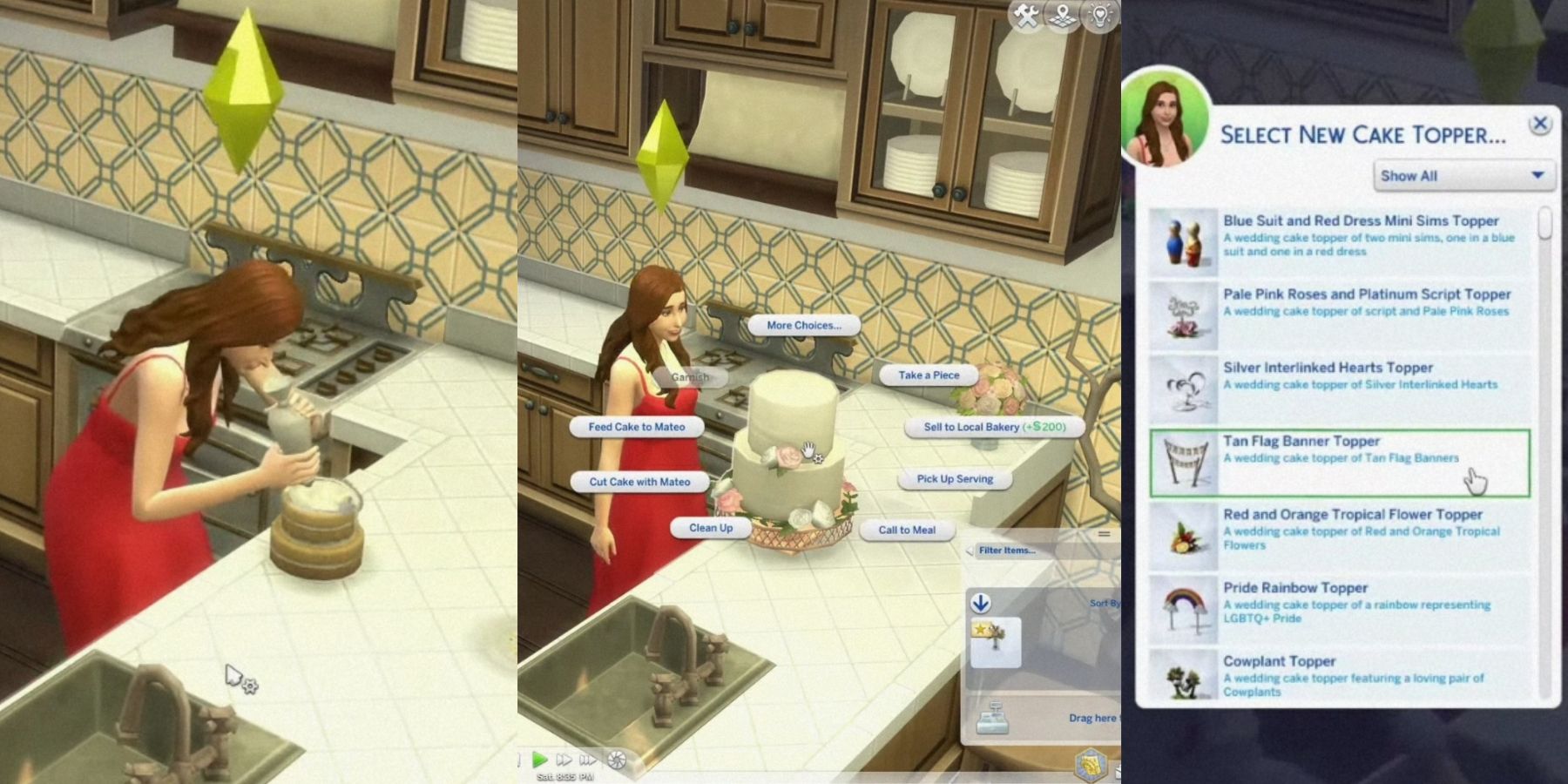 decorating the wedding cake in the sims 4