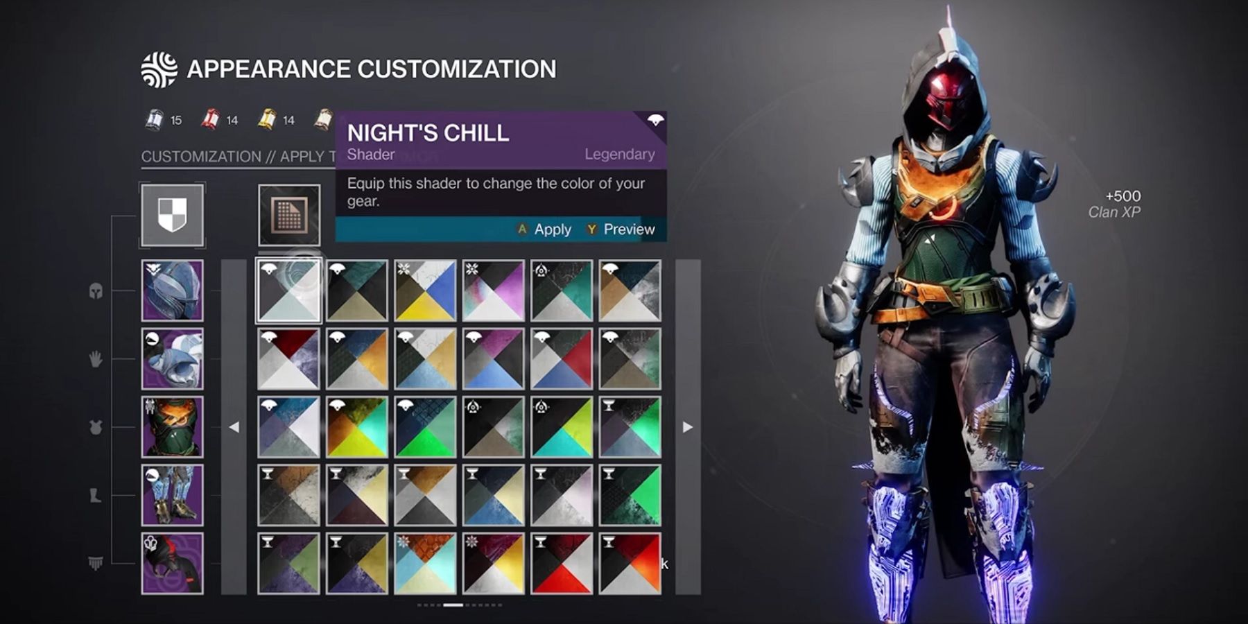 how to get nights chill shader