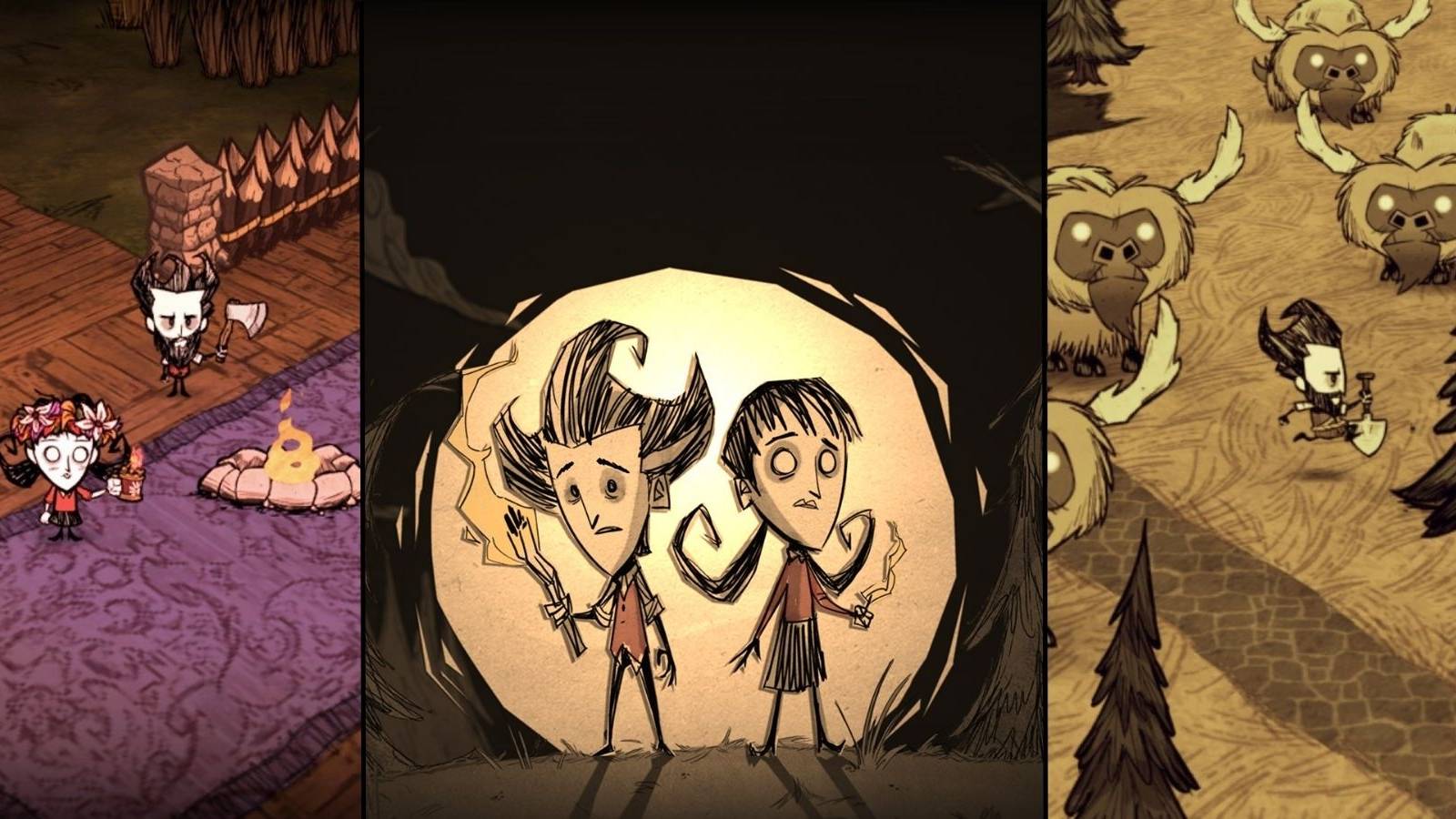 don't starve together wilson willow scenery gameplay